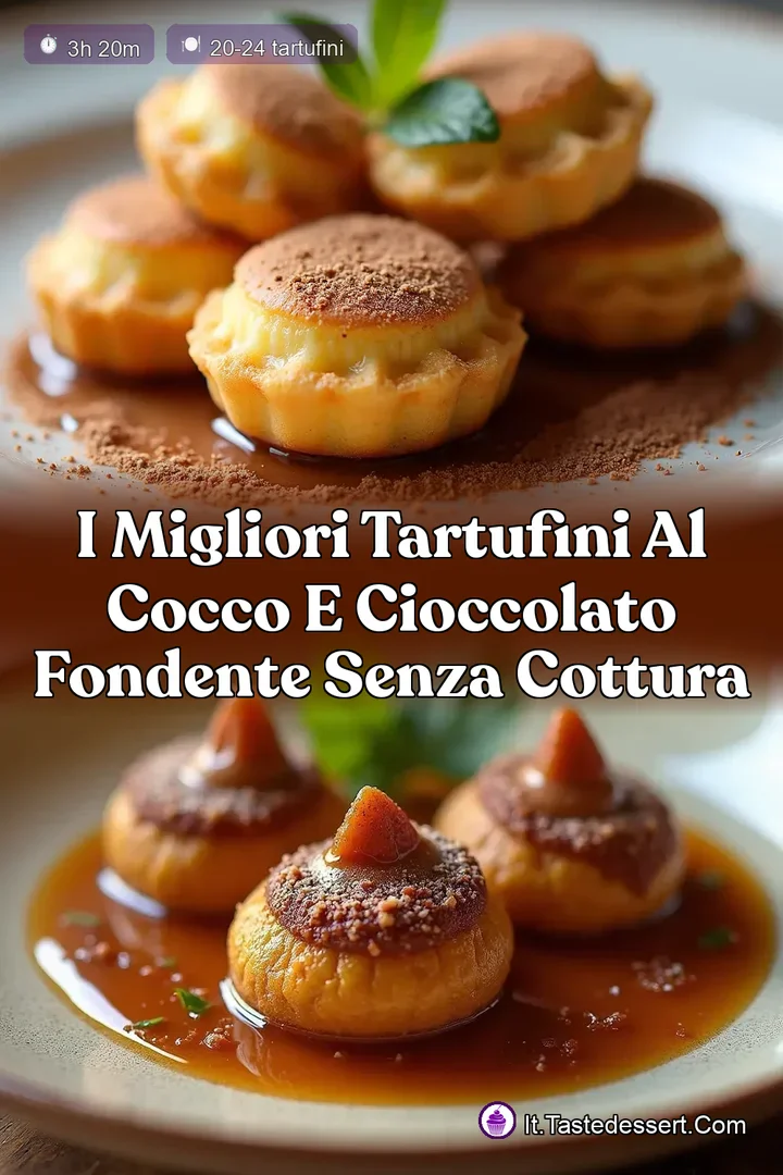 I Migliori Tartufini al Cocco e Cioccolato Fondente Senza Cottura