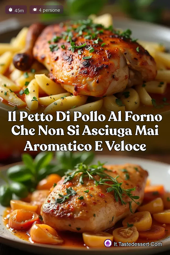 Il Petto di Pollo al Forno che Non si Asciuga Mai Aromatico e Veloce