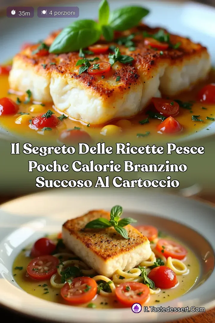 Il Segreto delle Ricette Pesce Poche Calorie Branzino Succoso al Cartoccio