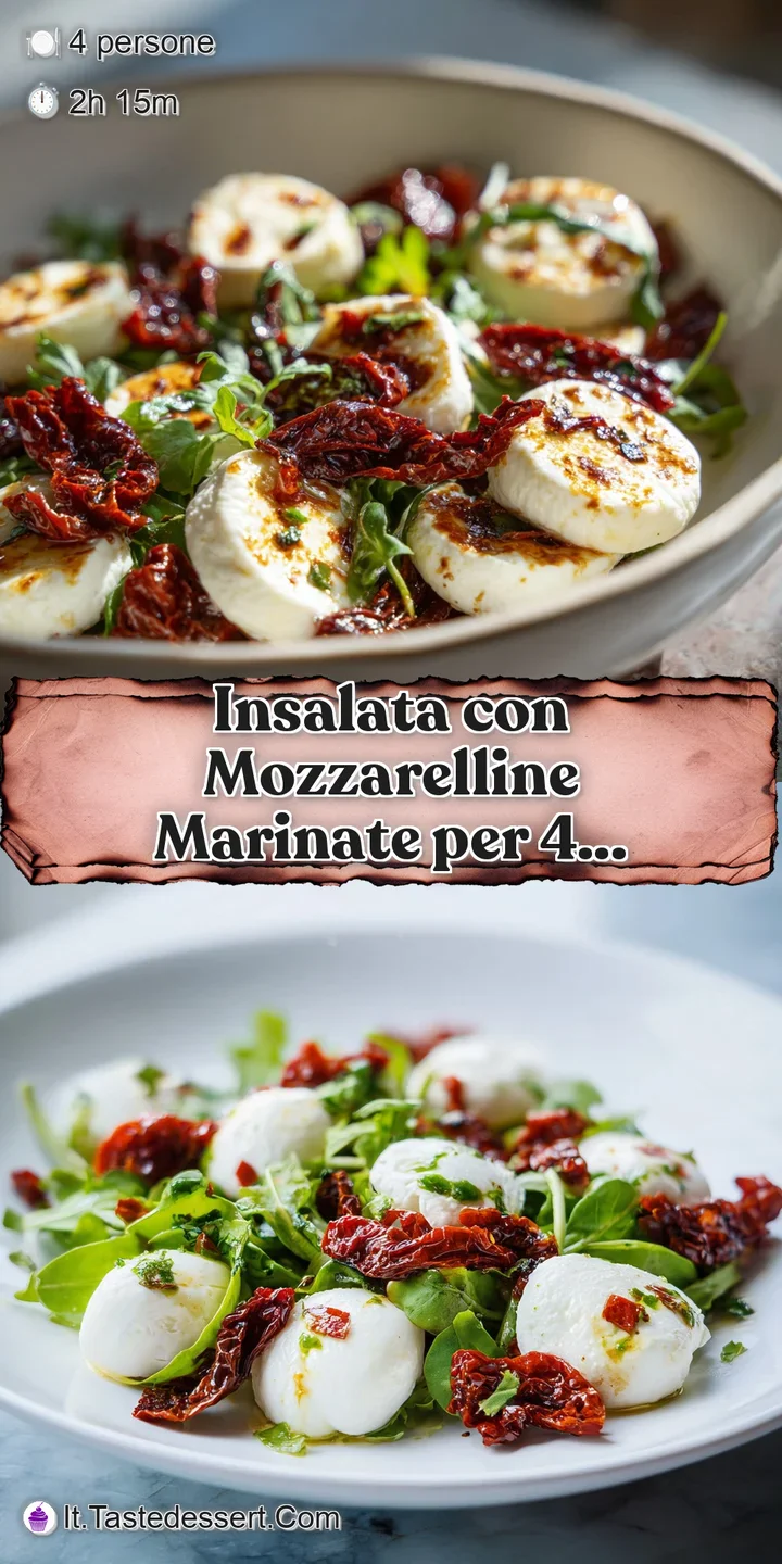 Close-up showcasing the textures of creamy mozzarella, glistening marinade, and vibrant basil leaves in a fresh summer salad.