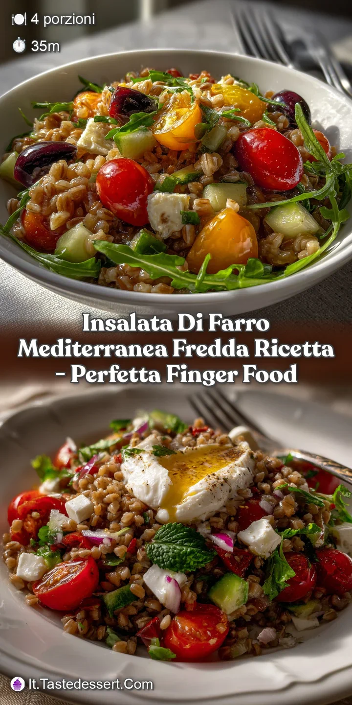 Insalata Di Farro Mediterranea Fredda Ricetta - Perfetta Finger Food