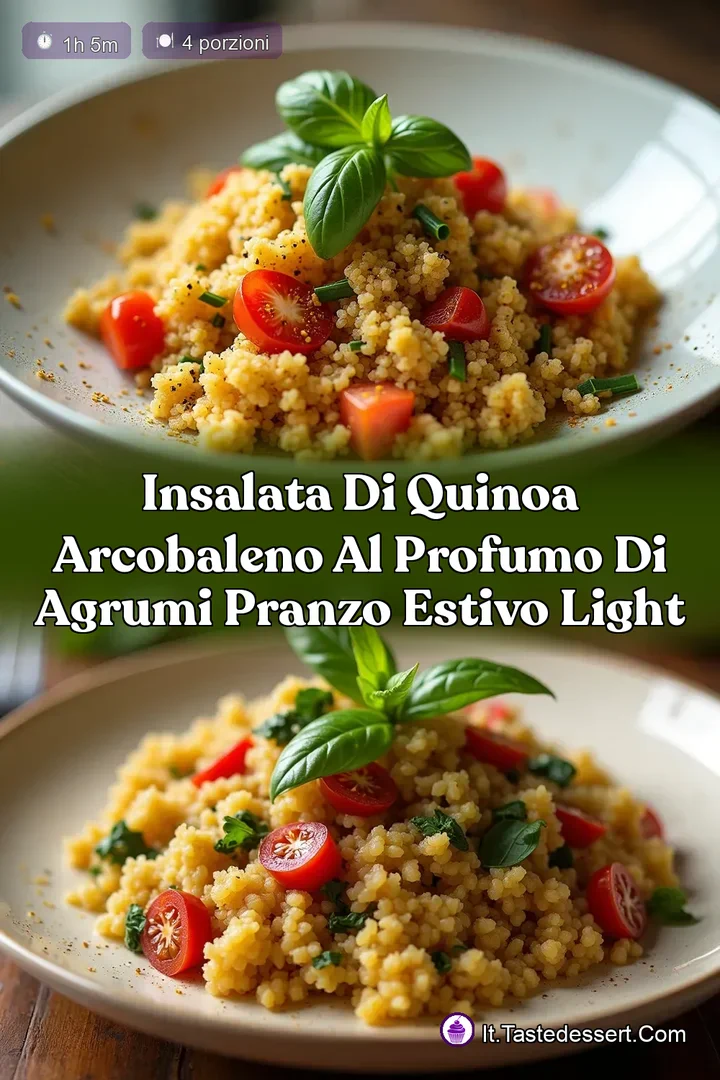 Insalata di Quinoa Arcobaleno al Profumo di Agrumi Pranzo Estivo Light