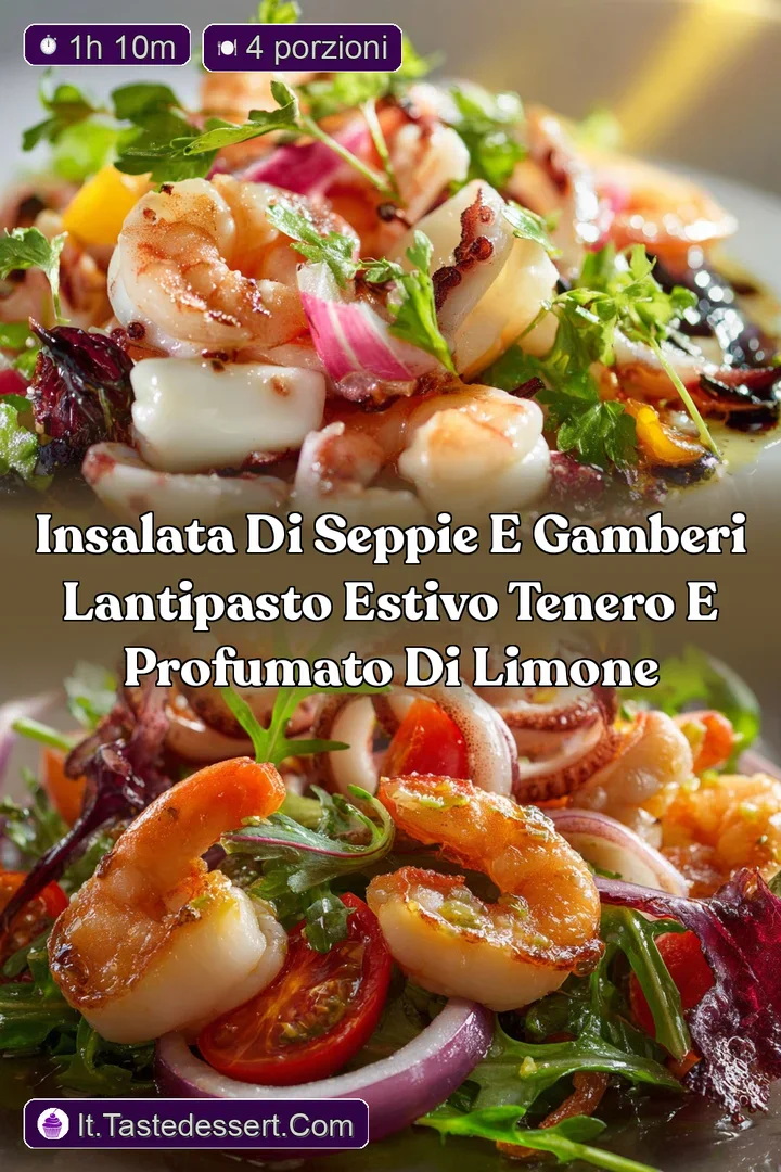 Insalata di seppie e gamberi LAntipasto estivo tenero e profumato di limone