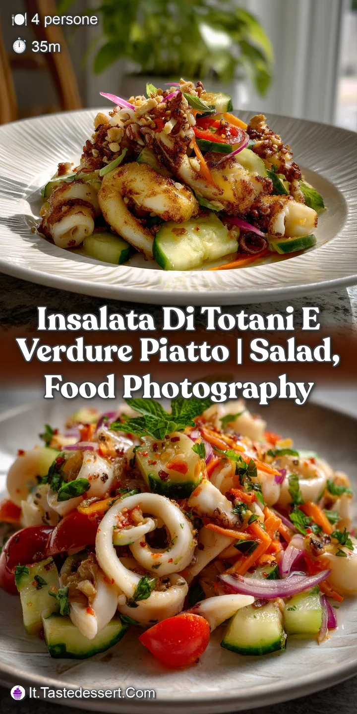 Insalata Di Totani E Verdure Piatto | Salad Food Photography