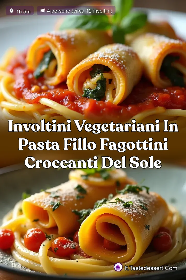 Involtini Vegetariani in Pasta Fillo Fagottini Croccanti del Sole