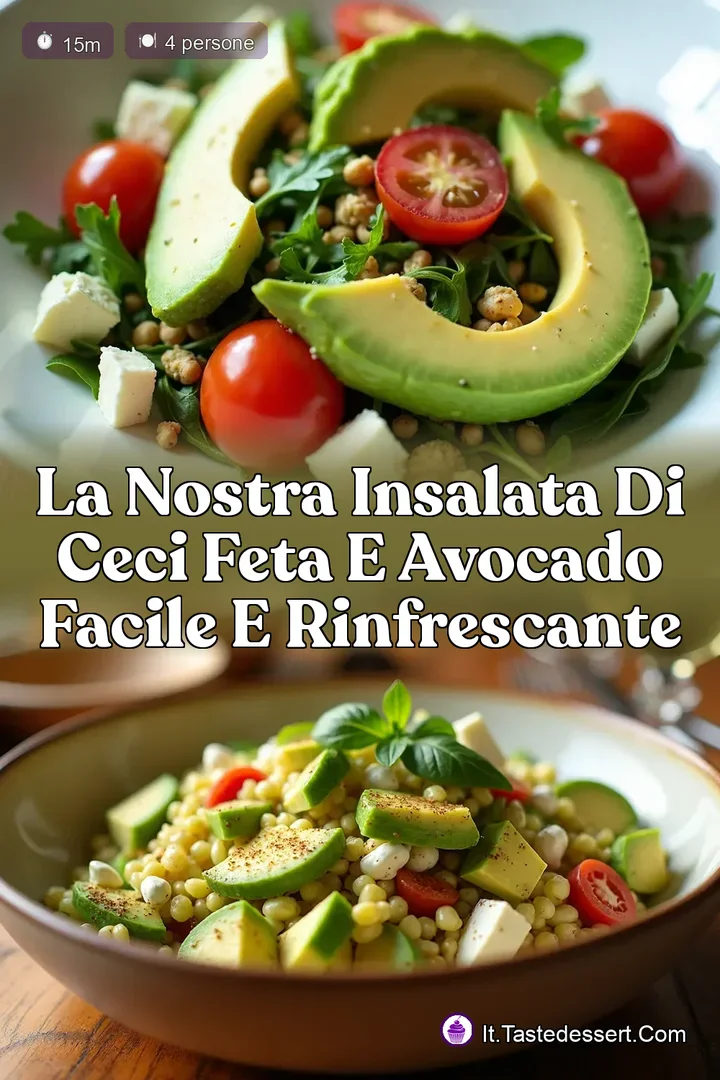 La Nostra Insalata di Ceci Feta e Avocado Facile e Rinfrescante