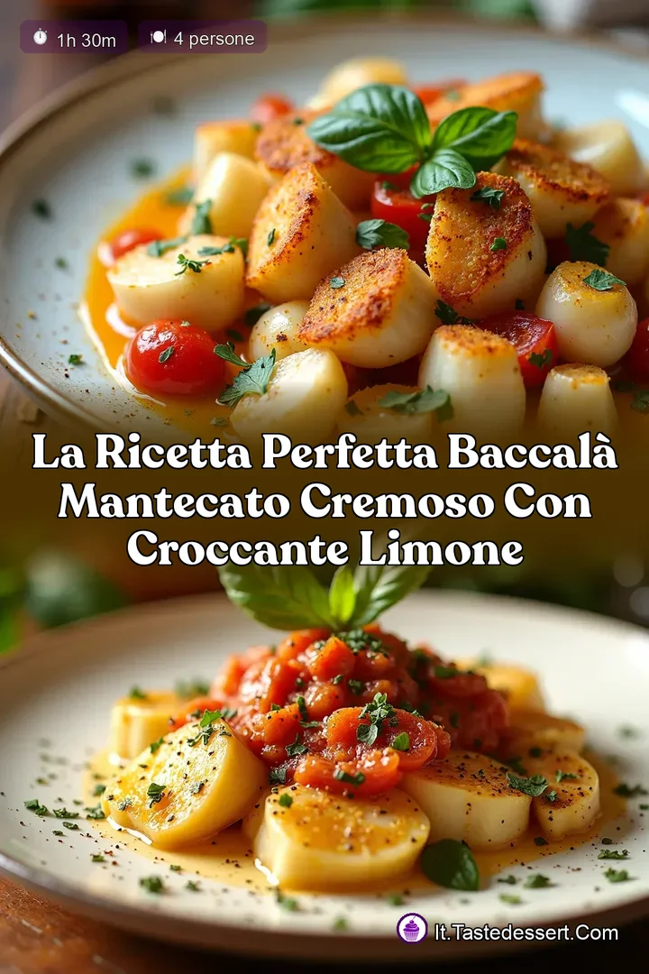 La Ricetta Perfetta Baccal&agrave; Mantecato Cremoso con Croccante Limone