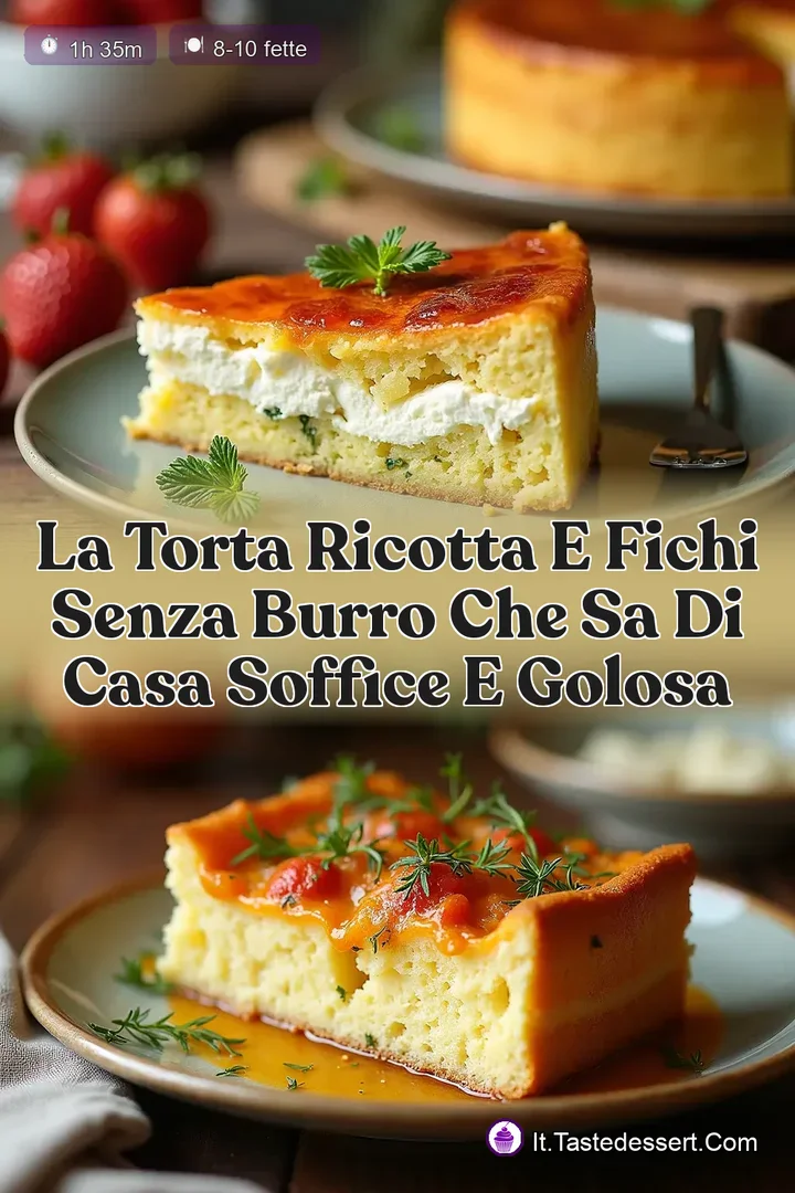 La Torta Ricotta e Fichi Senza Burro che sa di casa Soffice e Golosa