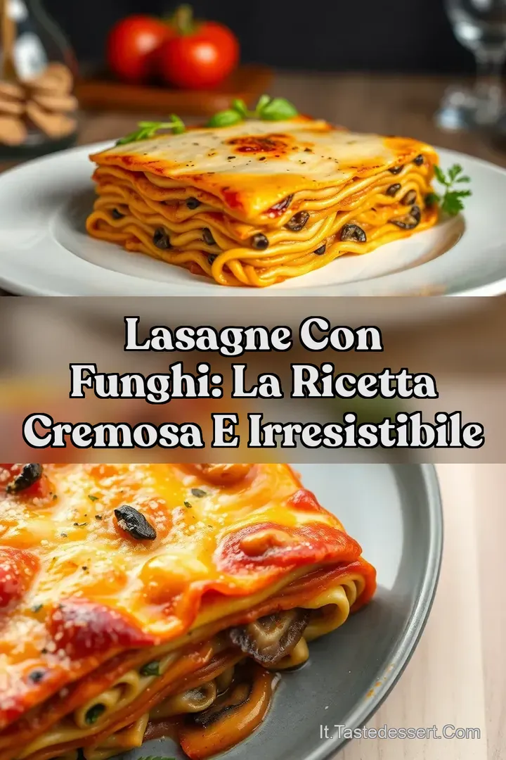 Lasagne con Funghi: La Ricetta Cremosa e Irresistibile