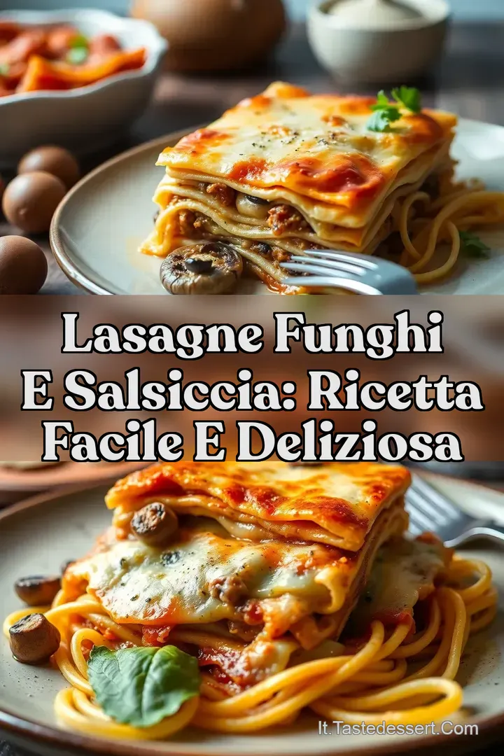Lasagne Funghi e Salsiccia: Ricetta Facile e Deliziosa