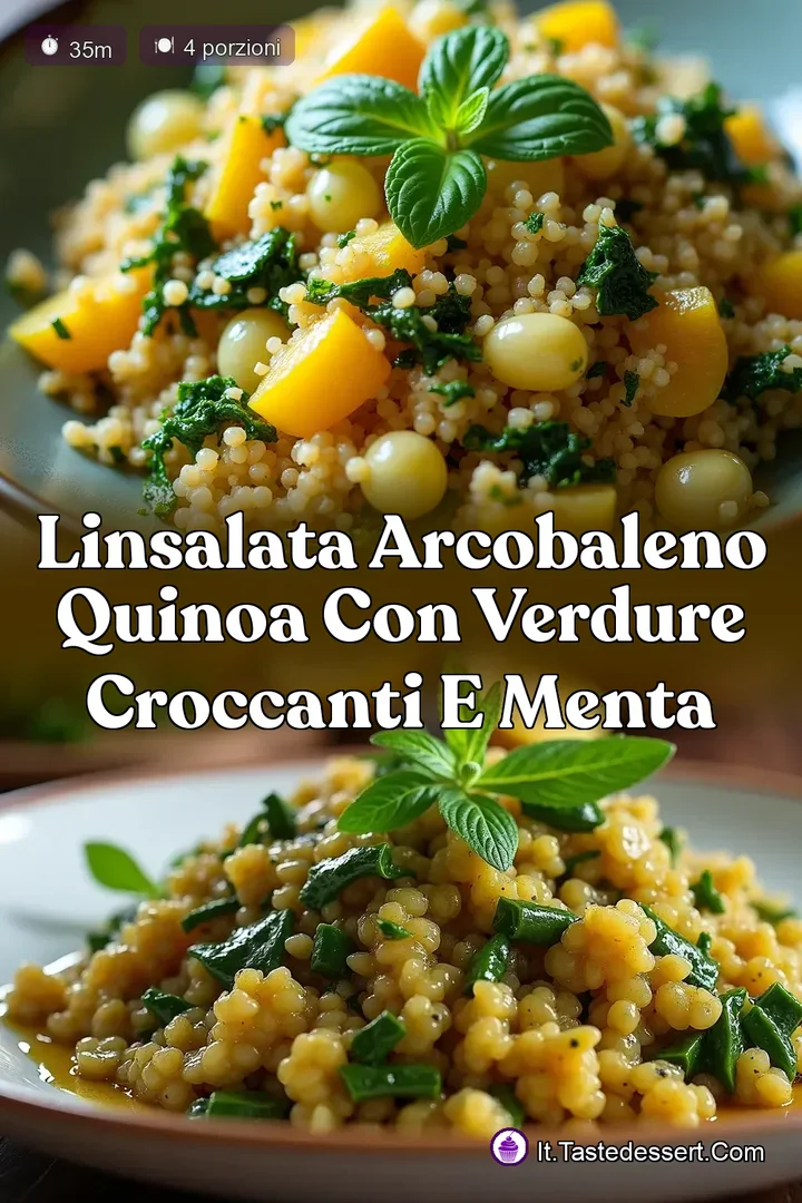 LInsalata Arcobaleno Quinoa con Verdure Croccanti e Menta