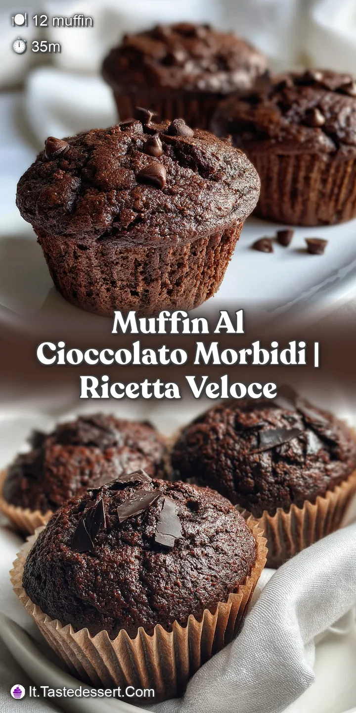 Close-up of a rich chocolate muffin; steam gently rises to hint at its warmth, with melting chocolate chips visible inside.