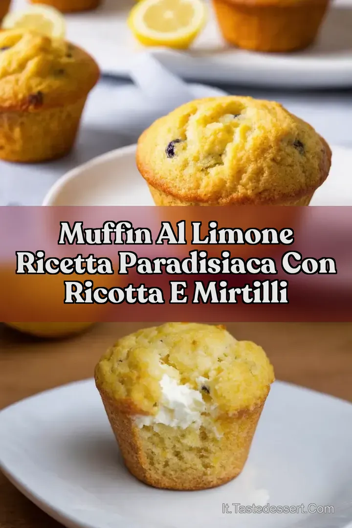 Muffin al Limone Ricetta Paradisiaca con Ricotta e Mirtilli