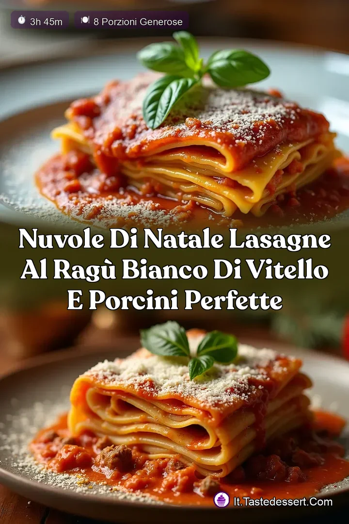 Nuvole di Natale Lasagne al Rag&ugrave; Bianco di Vitello e Porcini Perfette