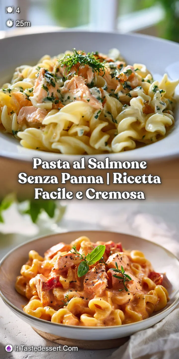 Tender pink salmon chunks mingling with al dente pasta, glistening with sauce, and sprinkled with fresh chives.