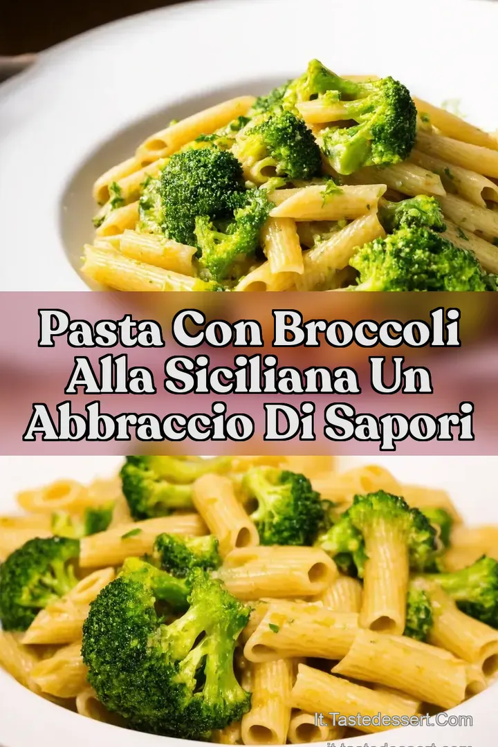 Pasta con broccoli alla siciliana Un abbraccio di sapori