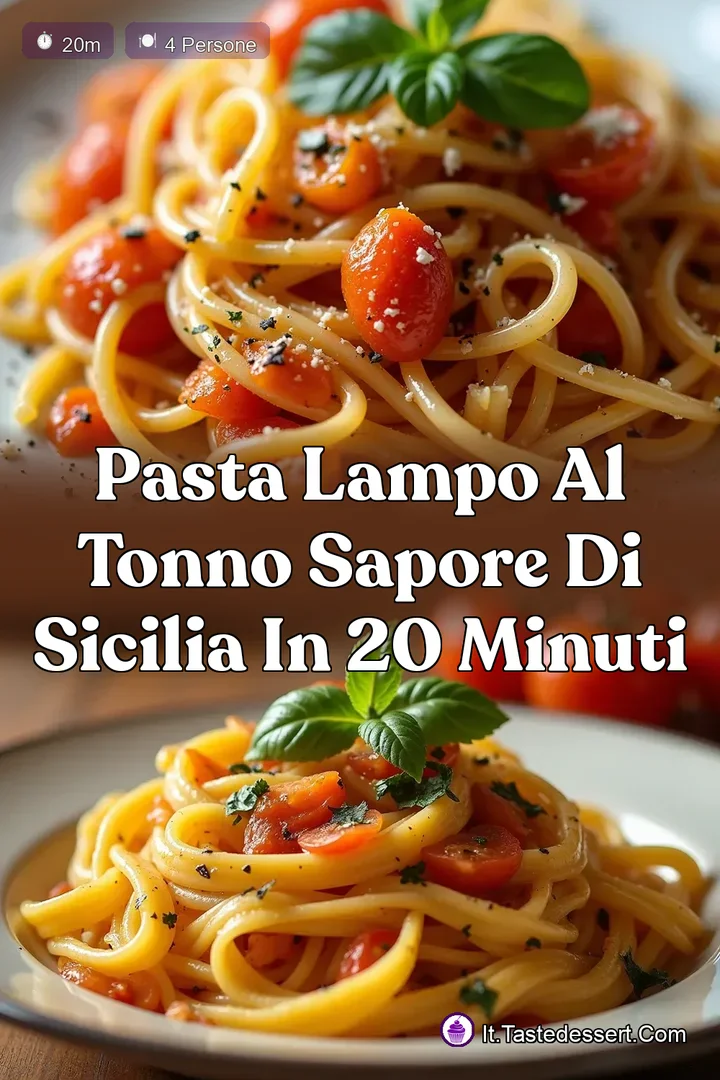 Pasta Lampo al Tonno Sapore di Sicilia in 20 Minuti