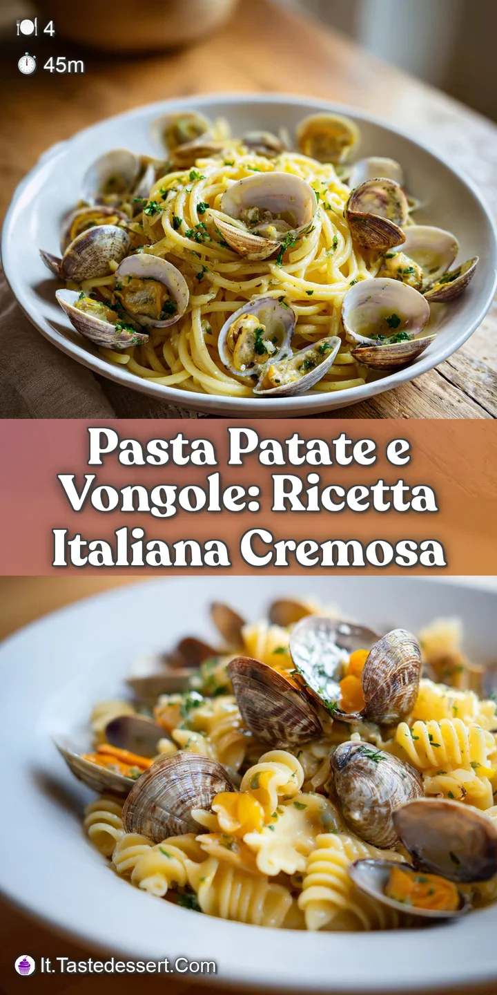 Close-up of creamy pasta clinging to open clams, the vibrant dish speckled with red chili flakes and fresh green herbs.