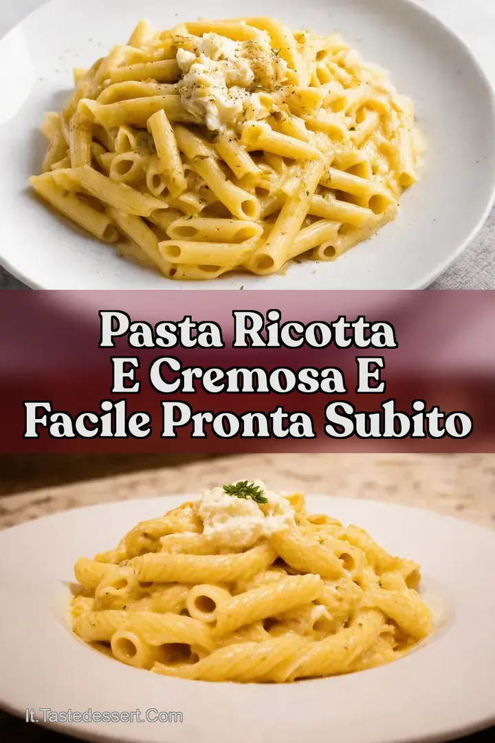 Pasta Ricotta E Cremosa e Facile Pronta Subito