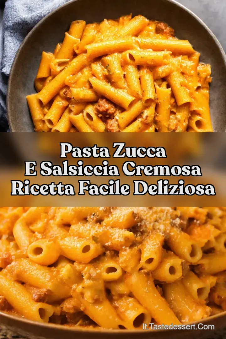 Pasta Zucca e Salsiccia Cremosa Ricetta Facile Deliziosa