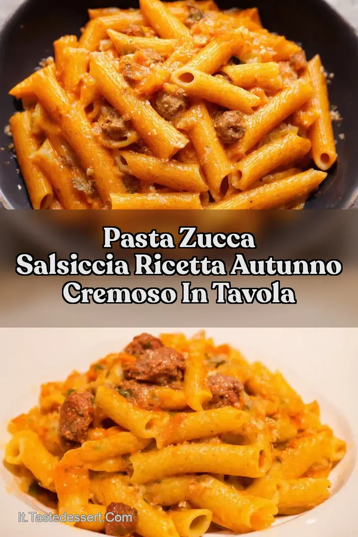 Pasta Zucca Salsiccia Ricetta Autunno Cremoso in Tavola