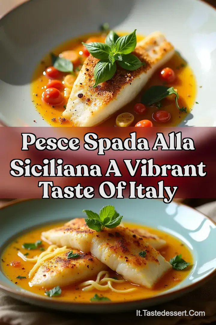 Pesce Spada alla Siciliana A Vibrant Taste of Italy