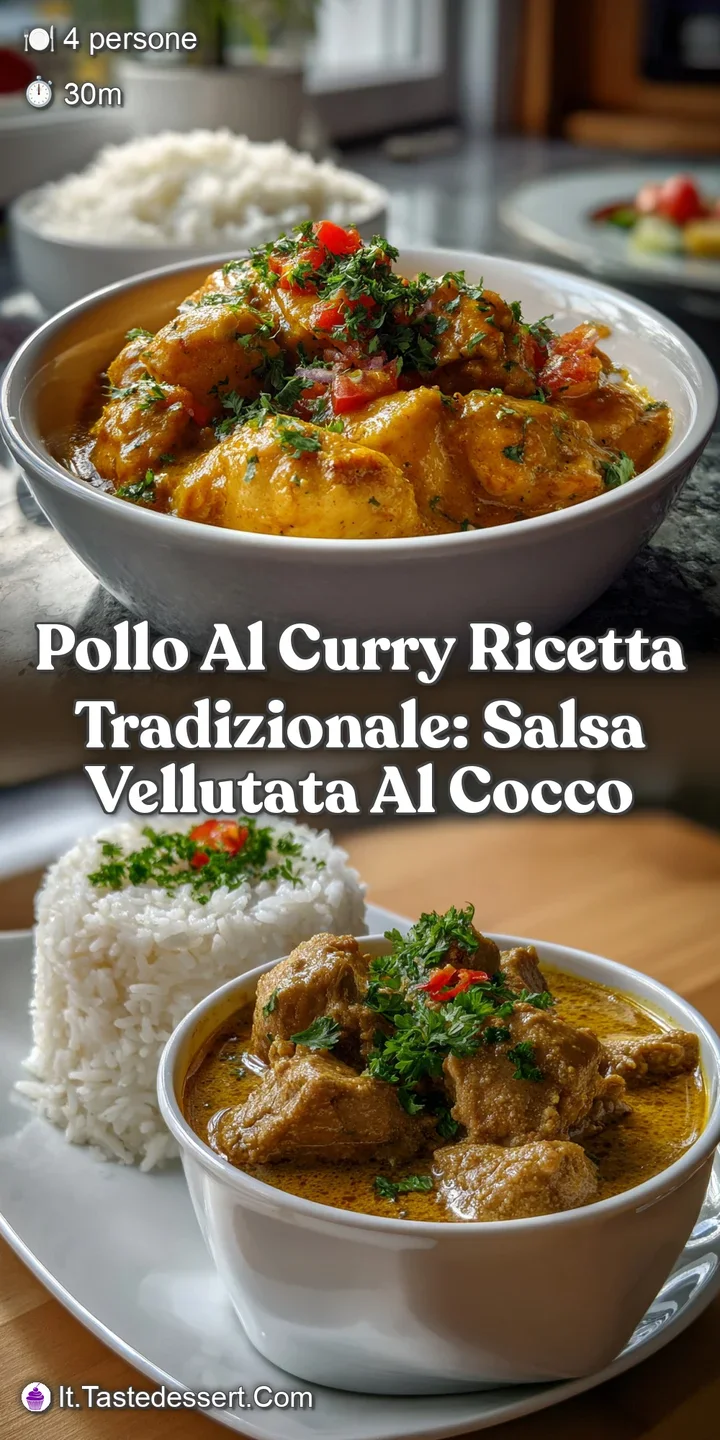 Tender chicken pieces in a rich, golden curry sauce, garnished with fresh cilantro, served over fluffy white rice.