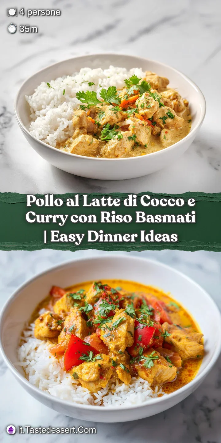 Close-up of succulent chicken bathed in rich, golden coconut curry sauce, steam gently rising.