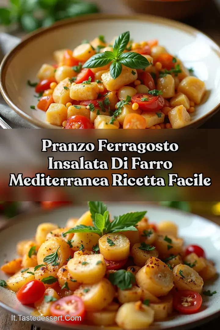 Pranzo Ferragosto Insalata di Farro Mediterranea Ricetta Facile