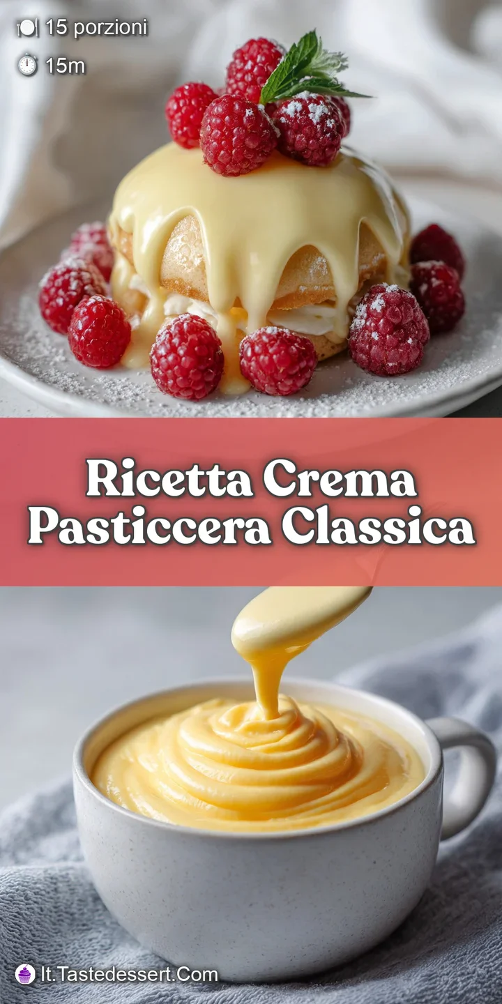 Close-up of creamy, light yellow custard, its velvety texture hinting at the sweet, rich flavor of vanilla and egg yolks.