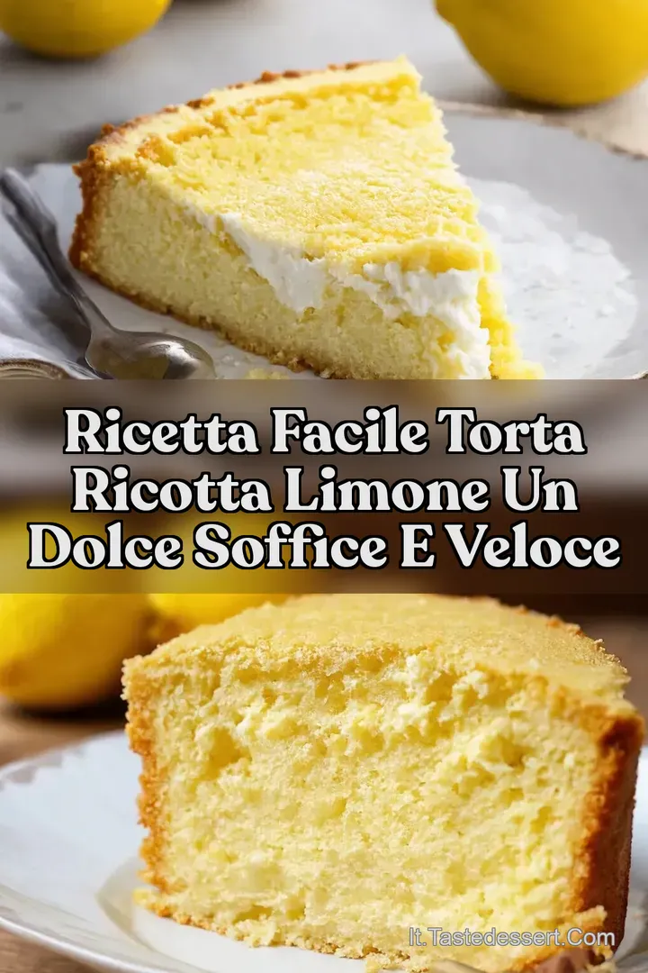 Ricetta Facile Torta Ricotta Limone Un Dolce Soffice e Veloce