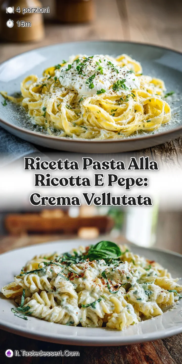 Close-up shows glossy, creamy pasta clinging to each strand, punctuated by freshly ground black pepper. An inviting, peppe...