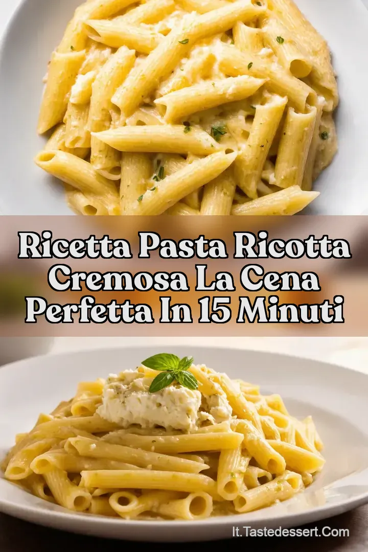 Ricetta Pasta Ricotta Cremosa La Cena Perfetta in 15 Minuti