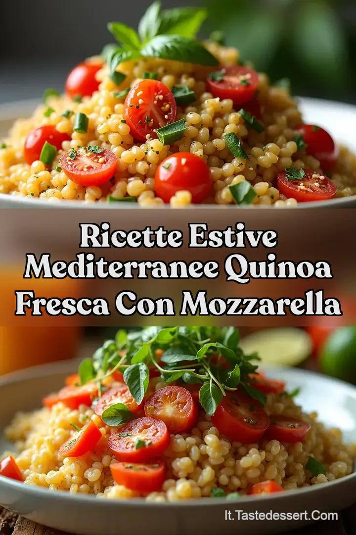 Ricette estive Mediterranee Quinoa Fresca con Mozzarella