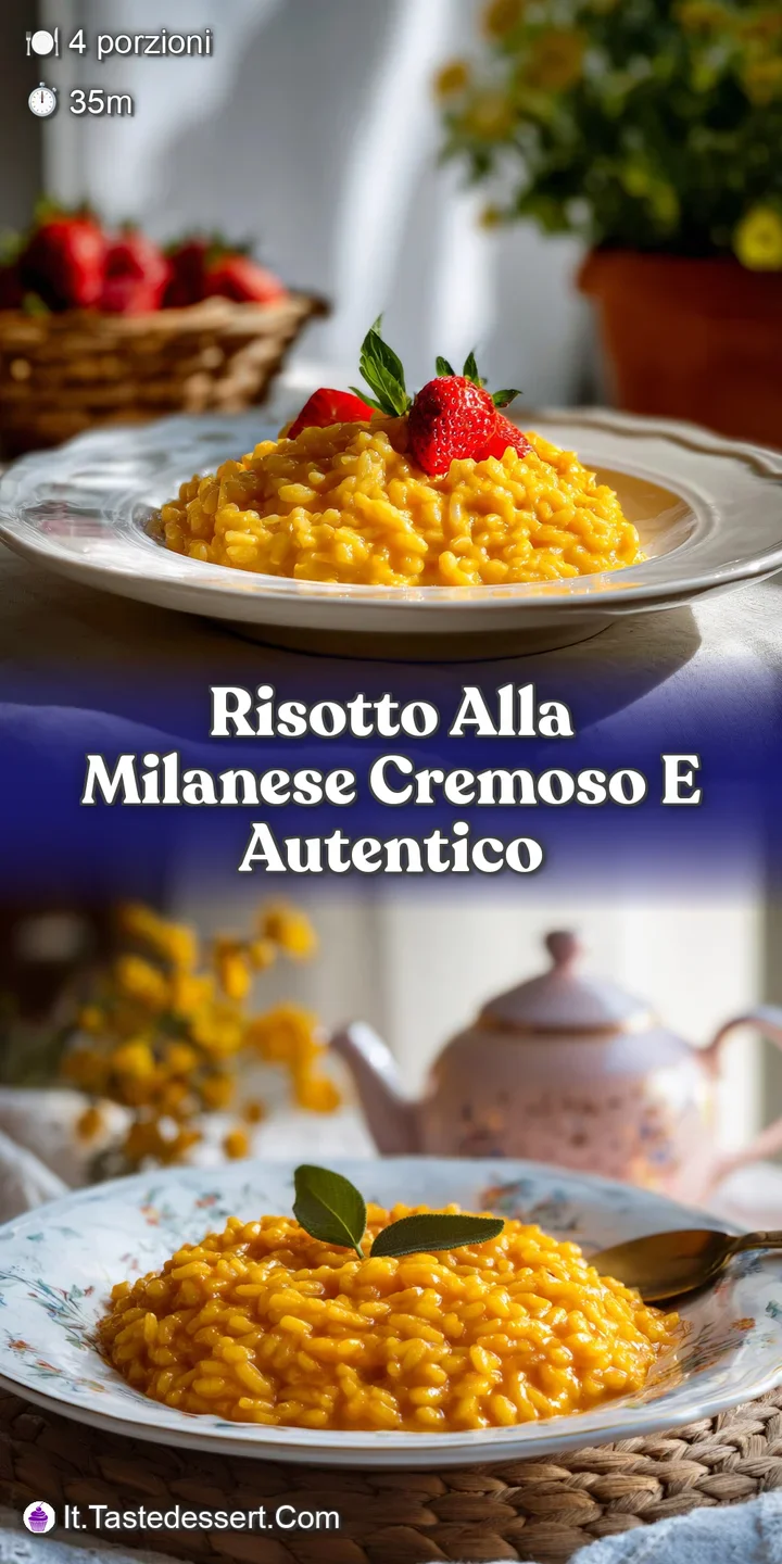 Close-up of glistening risotto, showcasing individual grains coated in creamy saffron sauce. Rich color and tempting, savo...