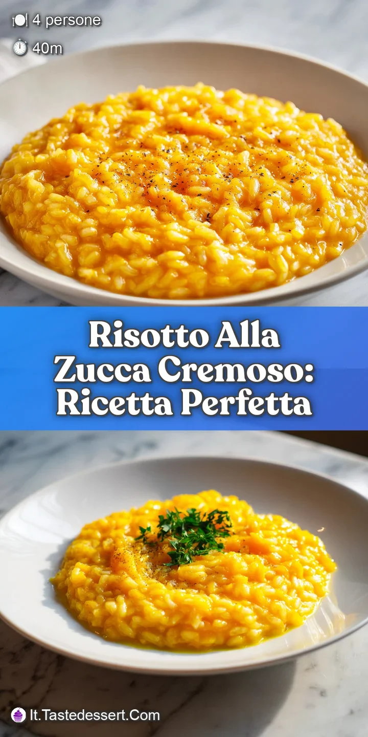 Close-up of creamy pumpkin risotto, showcasing its rich color and delicate strands of parmesan. Warm and inviting texture.