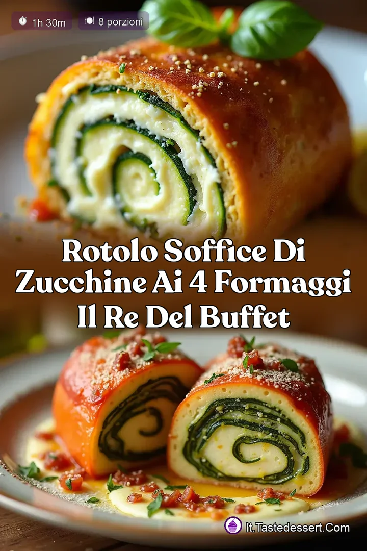 Rotolo Soffice di Zucchine ai 4 Formaggi Il Re del Buffet