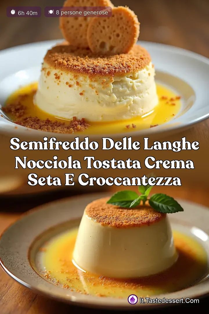 Semifreddo delle Langhe Nocciola Tostata Crema Seta e Croccantezza