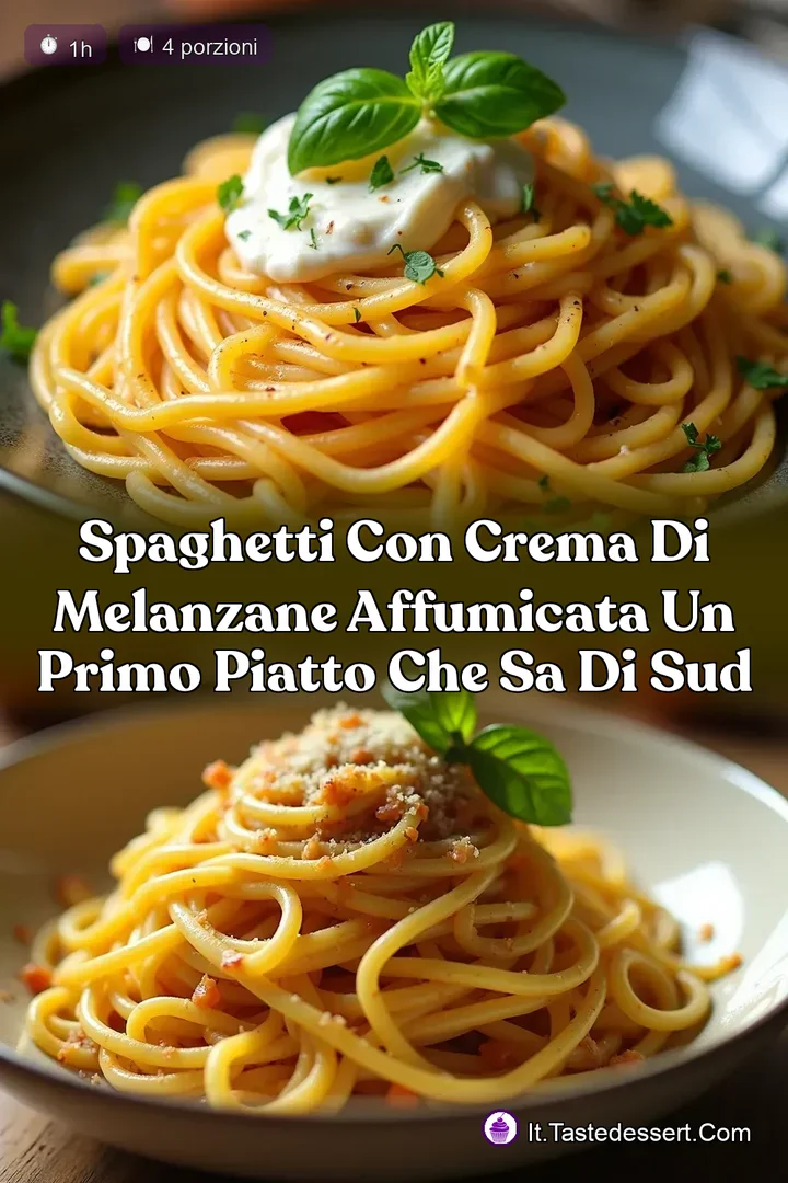 Spaghetti con Crema di Melanzane Affumicata Un Primo Piatto che sa di Sud