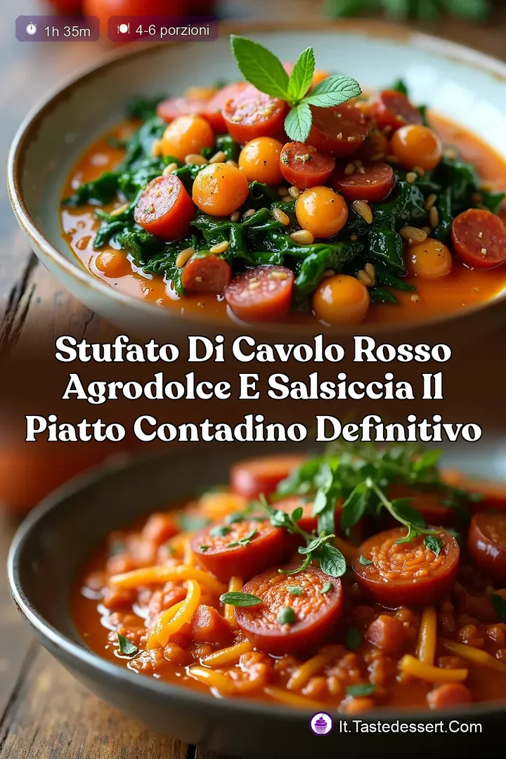Stufato di Cavolo Rosso Agrodolce e Salsiccia Il Piatto Contadino Definitivo