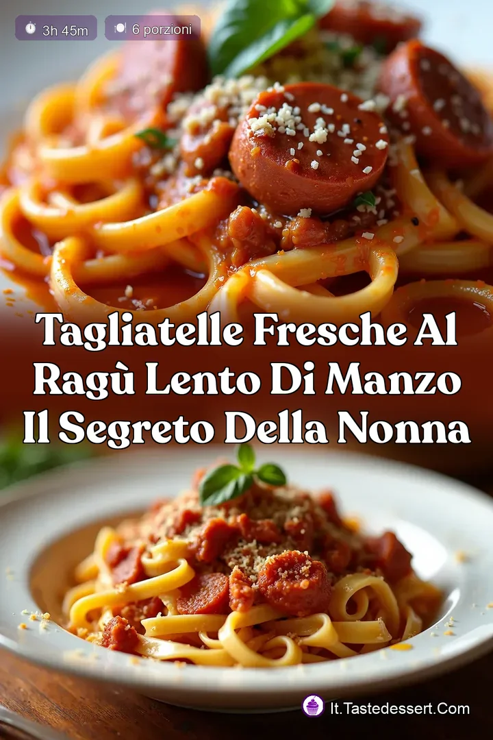 Tagliatelle Fresche al Rag&ugrave; Lento di Manzo Il Segreto della Nonna