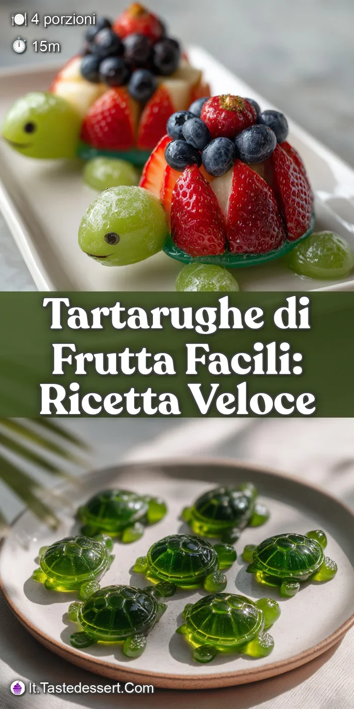 Close-up shows a juicy fruit turtle: smooth melon shell, shiny grape head, citrus fruit feet, a delightful & healthy treat.