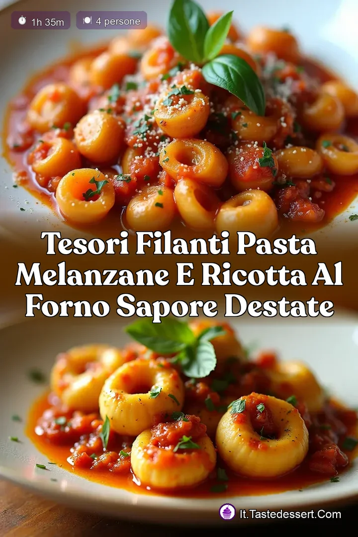 Tesori Filanti Pasta Melanzane e Ricotta al Forno Sapore dEstate