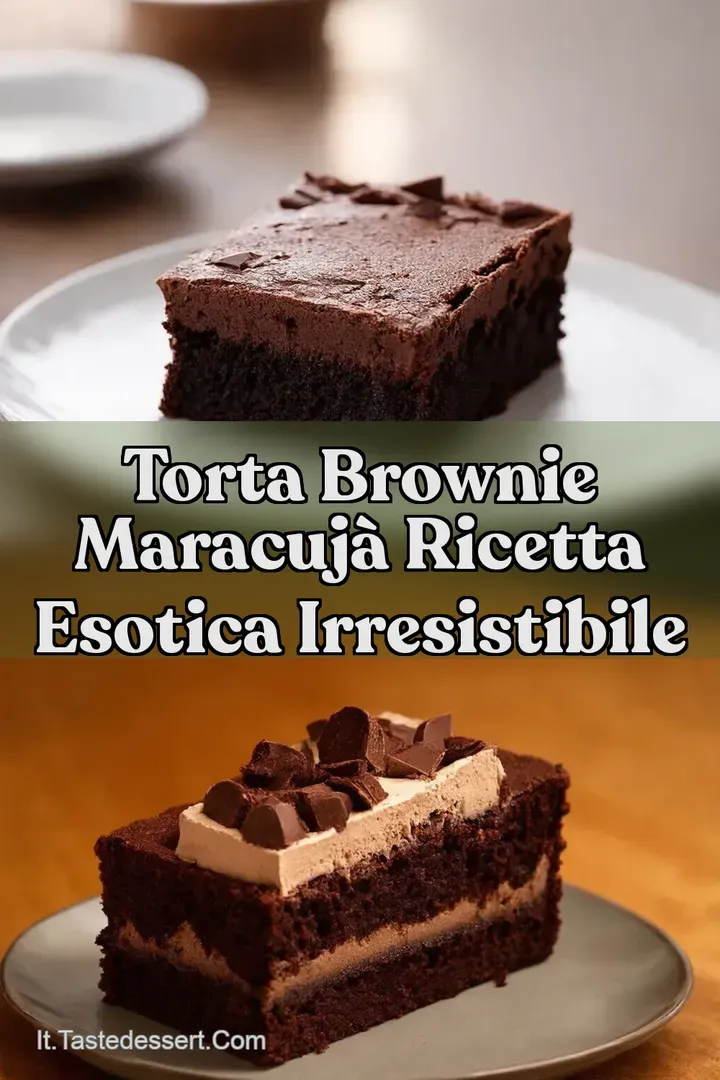 Torta Brownie Maracuj&agrave; Ricetta Esotica Irresistibile