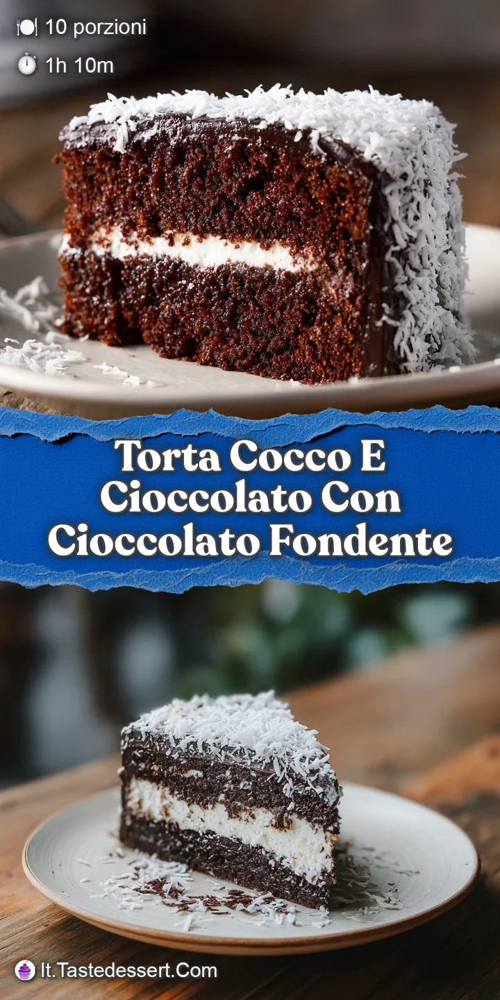 Close-up of moist chocolate cake with textured coconut. A tempting view of delicious layers and decadent flavor.