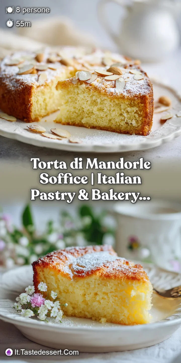 Close-up of a moist almond cake crumb, showcasing a rich golden-brown color and delicate texture.