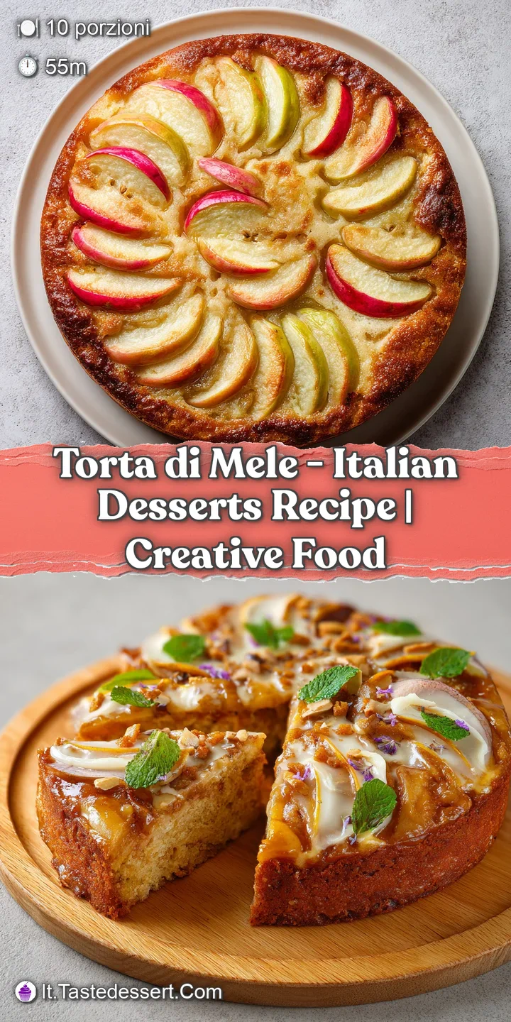 Close-up of a glistening baked apple slice from a torta, with a hint of cinnamon spice and flaky pastry.