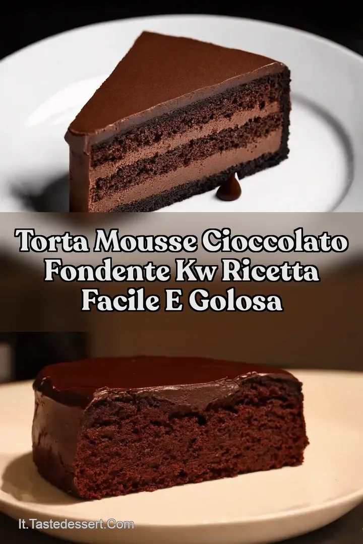 Torta Mousse Cioccolato Fondente kw Ricetta Facile e Golosa