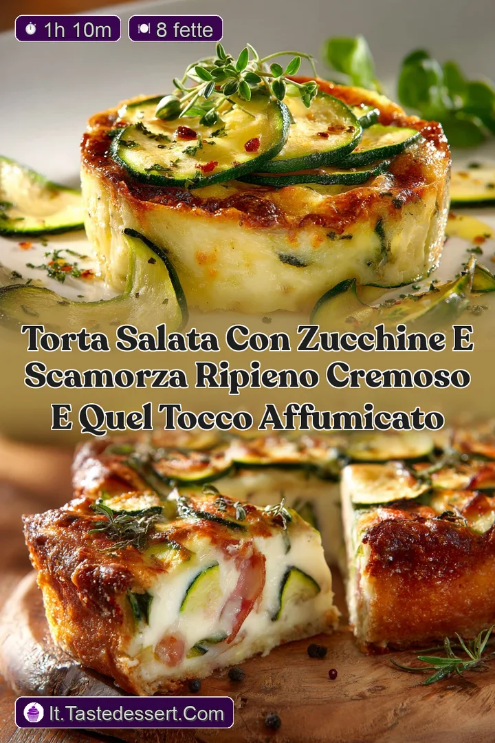 Torta salata con zucchine e scamorza ripieno cremoso e quel tocco affumicato