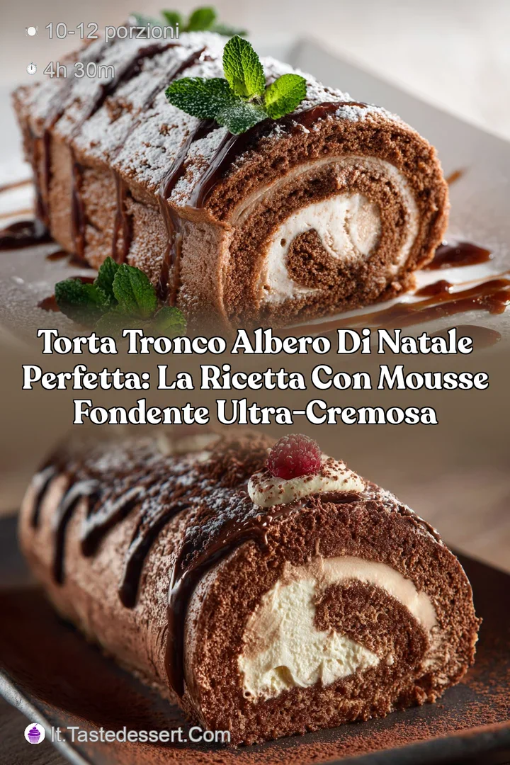 Torta Tronco albero di Natale Perfetta: La ricetta con Mousse Fondente ultra-cremosa